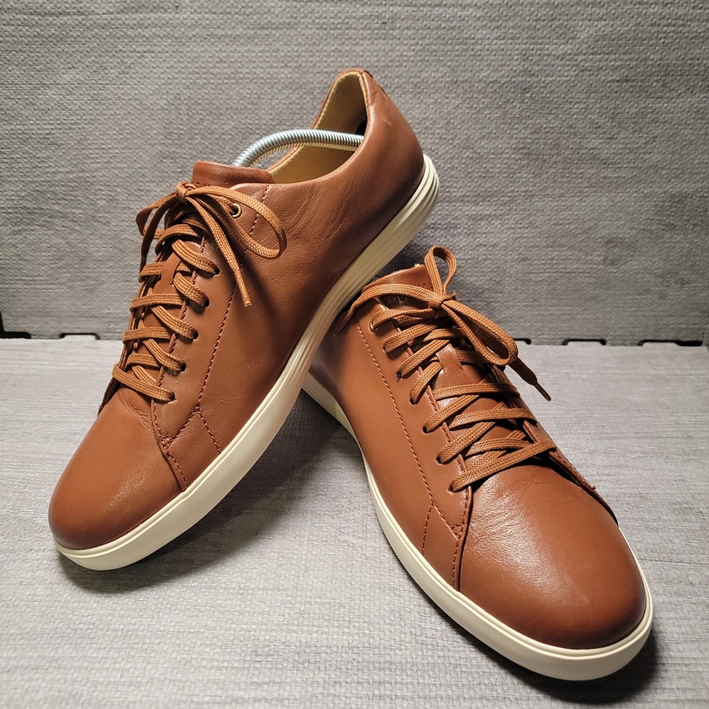 Cole Haan Grand Crosscourt II Sneaker Mens 11.5 Brown Leather Low Top C26521